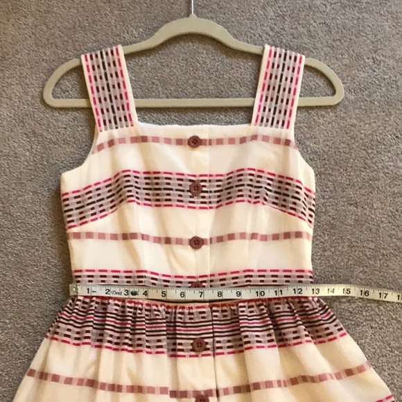 Gal Meets Glam Ashton Button Stripe Dress Size 00 - Picture 9 of 11